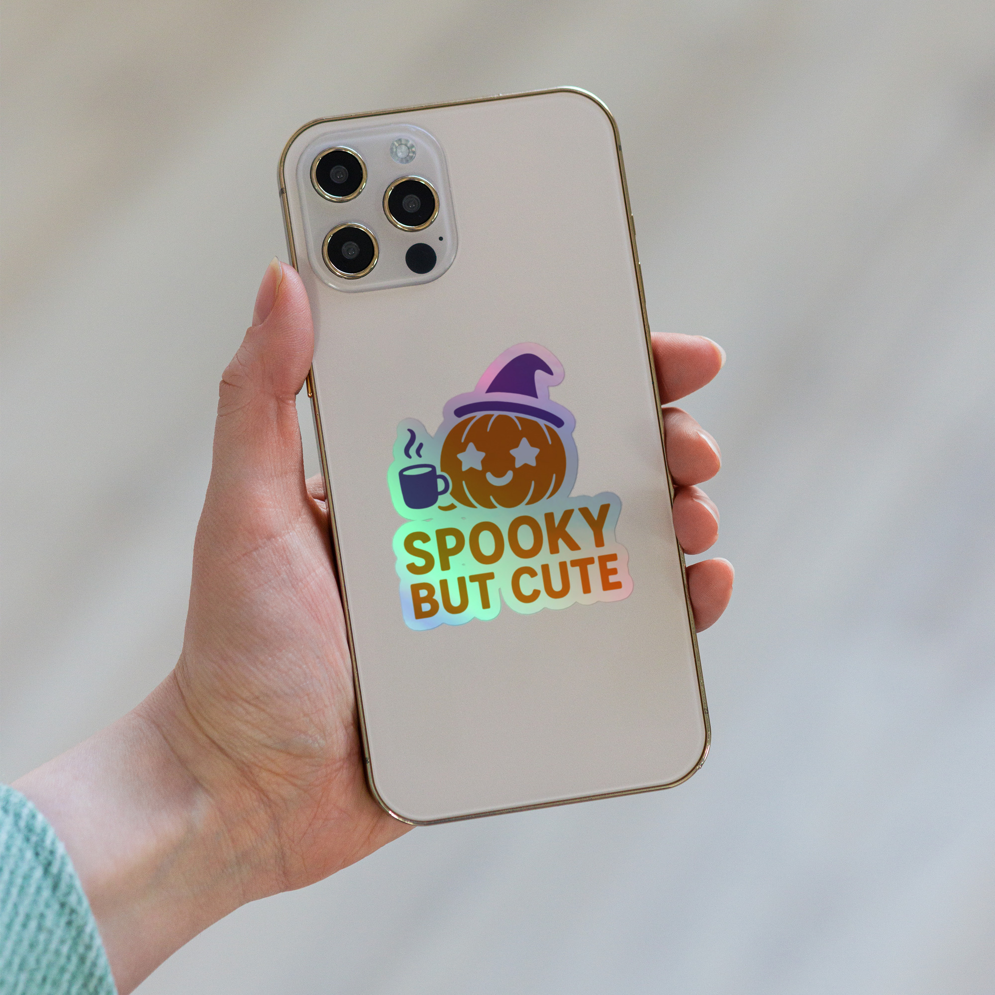 Sticker olografico a tema Halloween